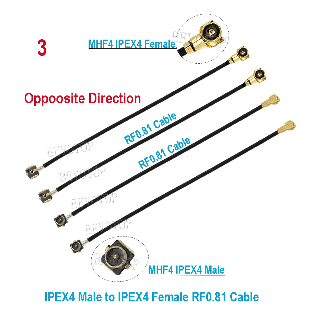 2pcs/lot U.fl IPX IPEX1 Male to IPEX1 Female / IPEX4 MHF4 Female Jack Pigtail RF1.13 / RF0.81 IPEX Jumper Extension Cable Cord