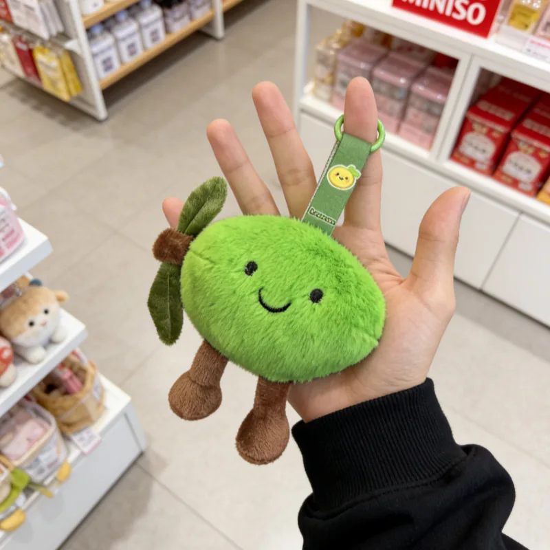 

Мягкая плюшевая игрушка-брелок в виде зеленого лимона, реалистичная мягкая кукла-фрукт, креативный декор для рюкзака, лучший подарок на день рождения
