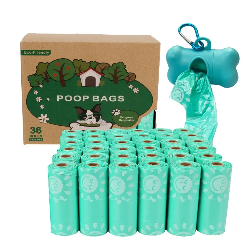 4-40 Rolls Biodegradable Pet Garbage Bag Compostable Vest Style Cat Dog Poop Trash Bags Outdoor Pets Eco-Friendly Poop Bags