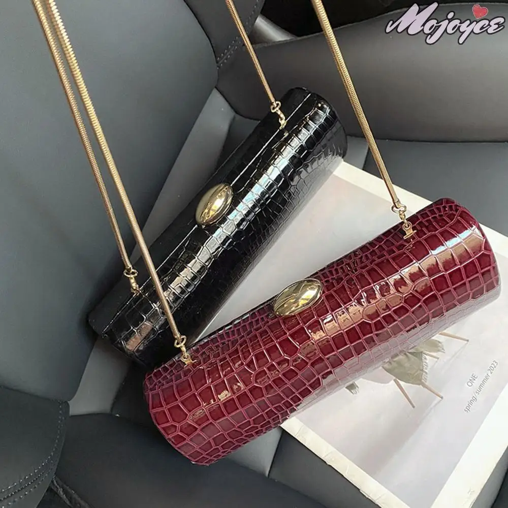 

Motorcycle Crocodile Pattern Women's Chain Crossbody Bag High-end Party Clutch Purse Luxury Desogner Handbag Ladies Banquet Bags