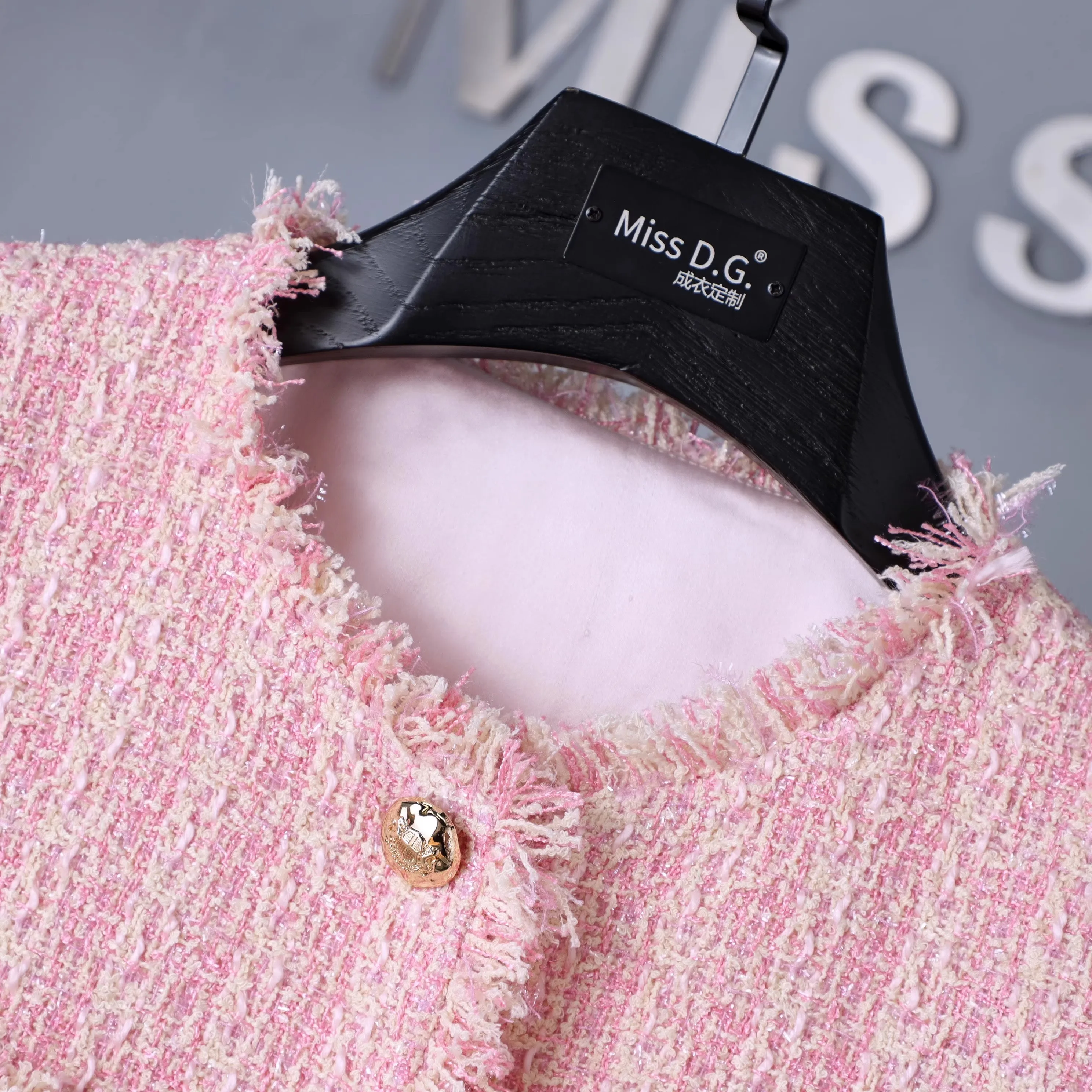 Women Elegant Chic Fragrant Y2K Suit Jacke Coat Top And Mini Skirt Two Piece Set Outfit Winter Jacquard Vintage Tweed Clothing