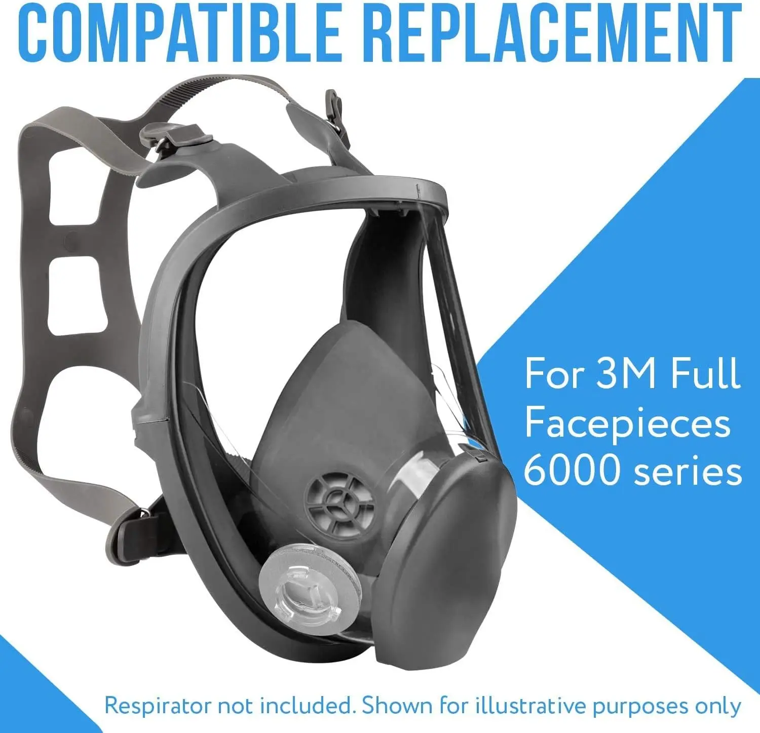 

6000Series Head Harness Strap Compatible with 3M Full Facepieces Industrial Respirator Replacement Straps Size 6897
