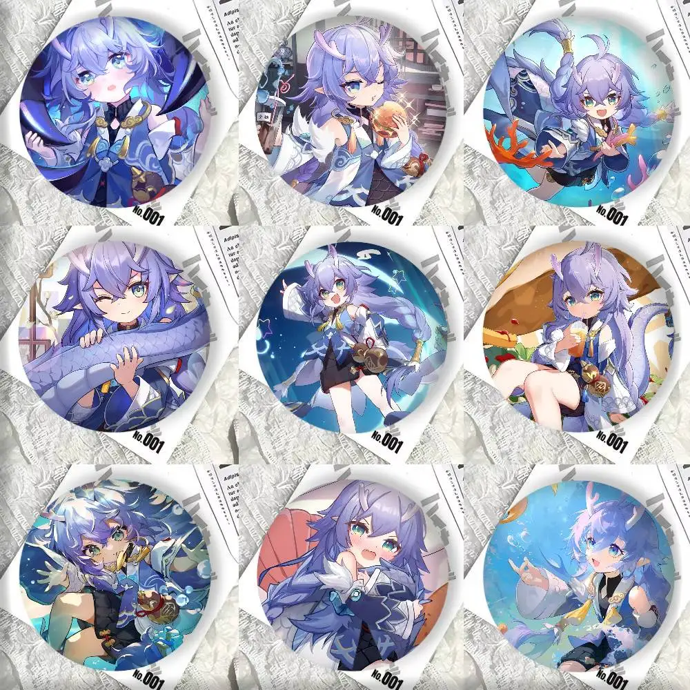 Game Cute Cartoon Anime Honkai Star Rail Bailu Badge Tinplate DIY Backpack Clothing Accessories Jewelry Pins