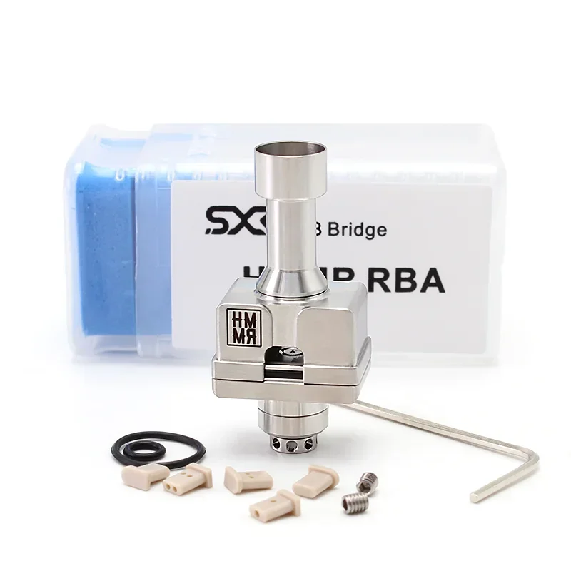 SXK Style HMMR RBA Bridge By Psychomod for BB Mod Billet Box Side Airflow Boro Tank with DL MTL RDL Air Pins vs MoBB V RBA Vaper