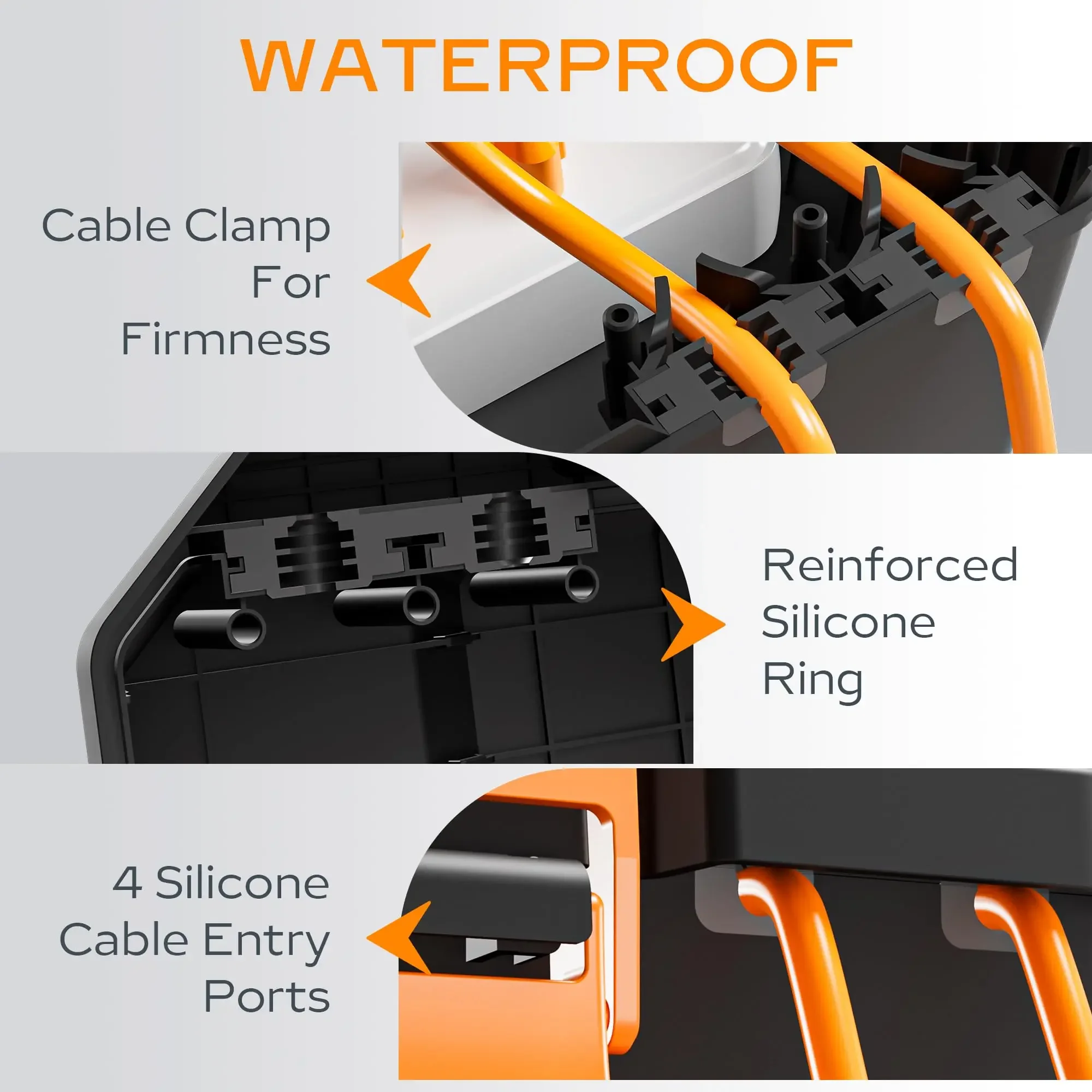 Diivoo Outdoor Waterproof Electrical Box Outside Cable Connection Socket Enclosure for Timers Extension Leads Holiday Garden