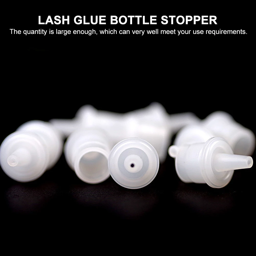

50Pcs Eyelash Bottle Stopper Pc Material Durable Lash Glue Replacement Plugs Control Situation Well Lash Extension Plugs
