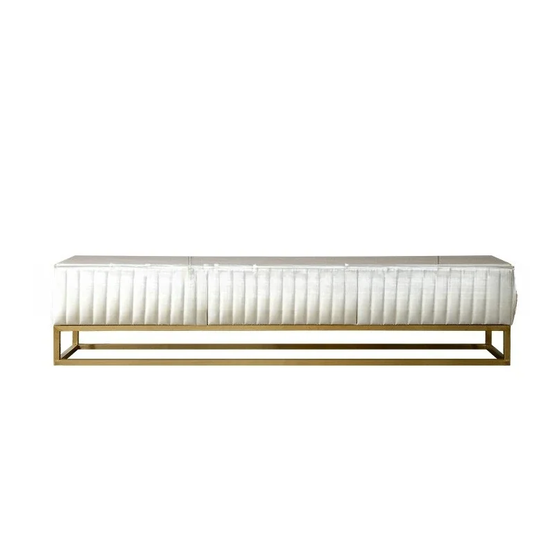 

Light luxury postmodern metal, marble TV cabinet, stainless steel locker floor cabinet