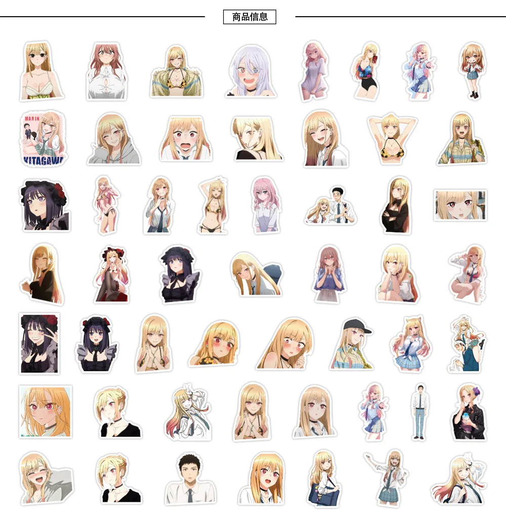 10/50PCS 내 드레스 최대 달링 스티커 재미 있은 애니메이션 데칼 카와이 소녀 낙서 스크랩북 수하물 노트북 기타 자전거 스티커 장난감