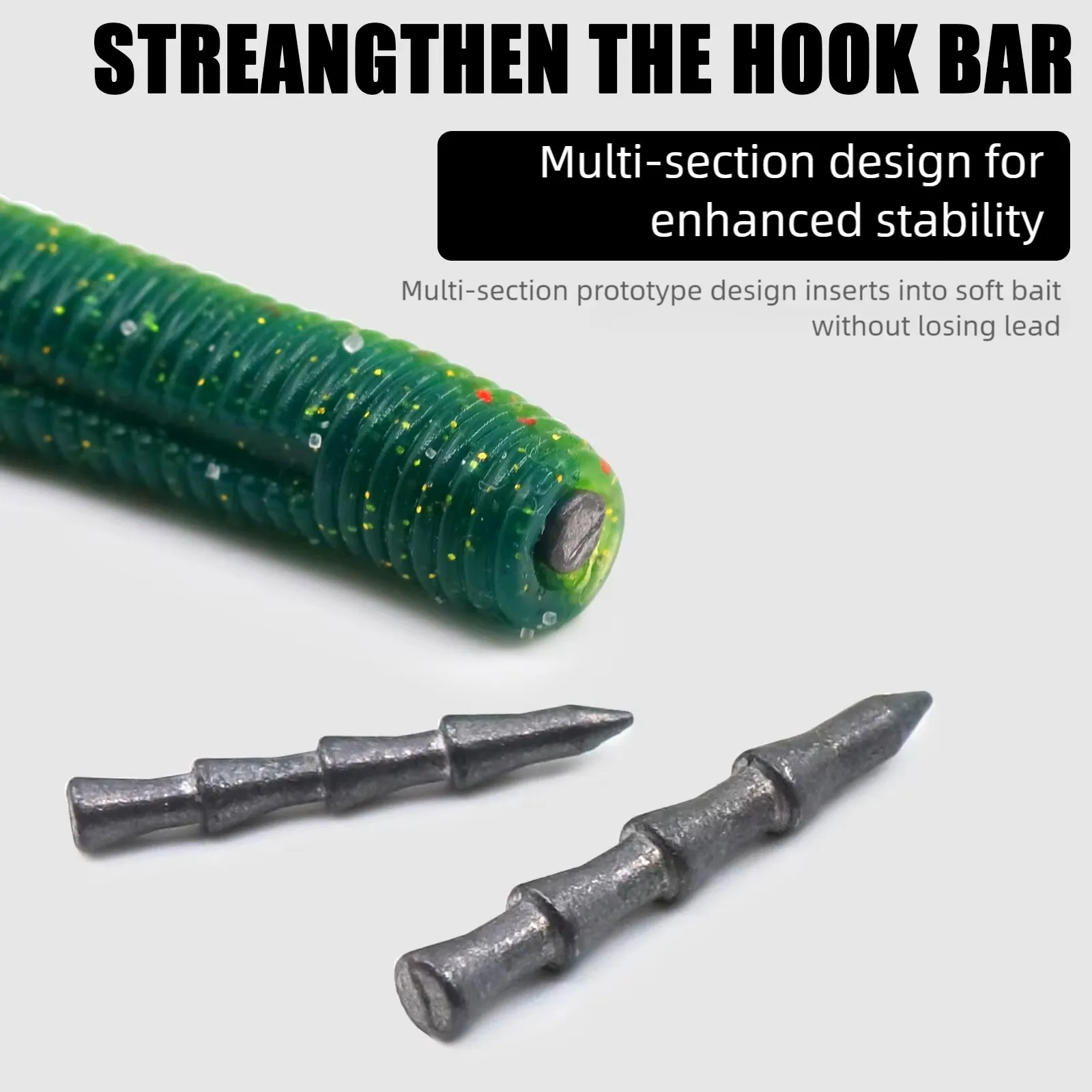 9KM Nail Weights Insert Sinkers  Neko Rig Wacky Rig Bass Fishing Lead Weights for Soft Lures Fishing Terminal Tackle view 3
