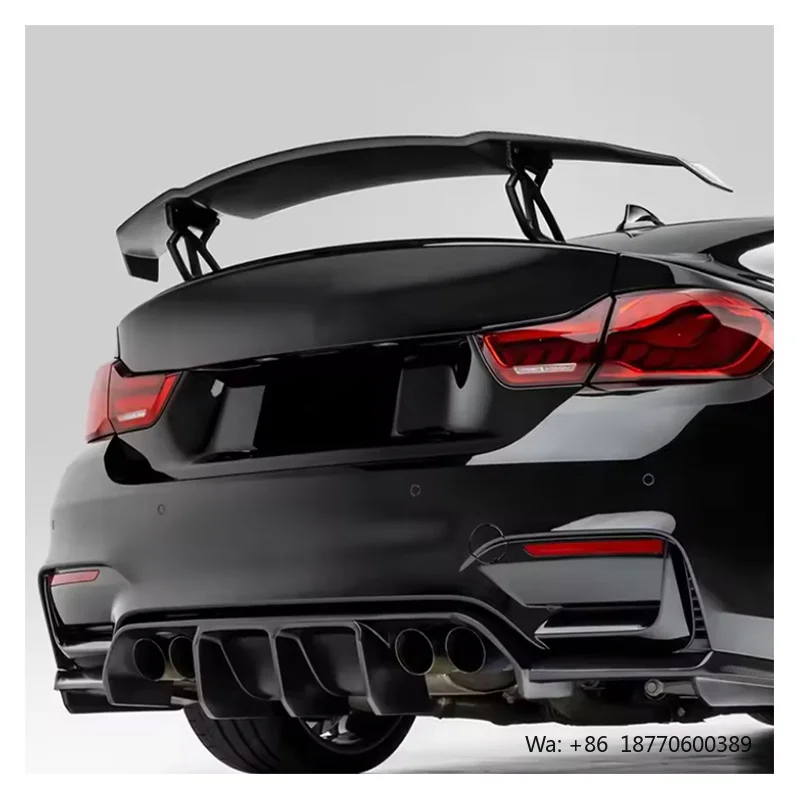 

Real Dry Carbon Fiber Rear Wing Spoiler for BMW Sedan F80 M3 F82 M4 V Style Racing Wing Boot Spoiler 2014-2020