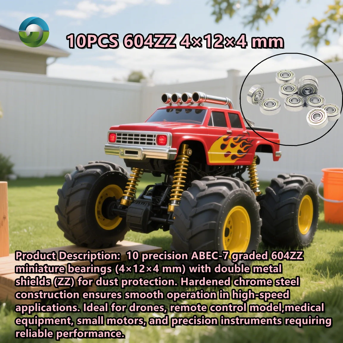 

10 шт. 604ZZ подшипник ABEC-7 4x12x4 мм миниатюрные 604Z шарикоподшипники 604 ZZ качество EMQ