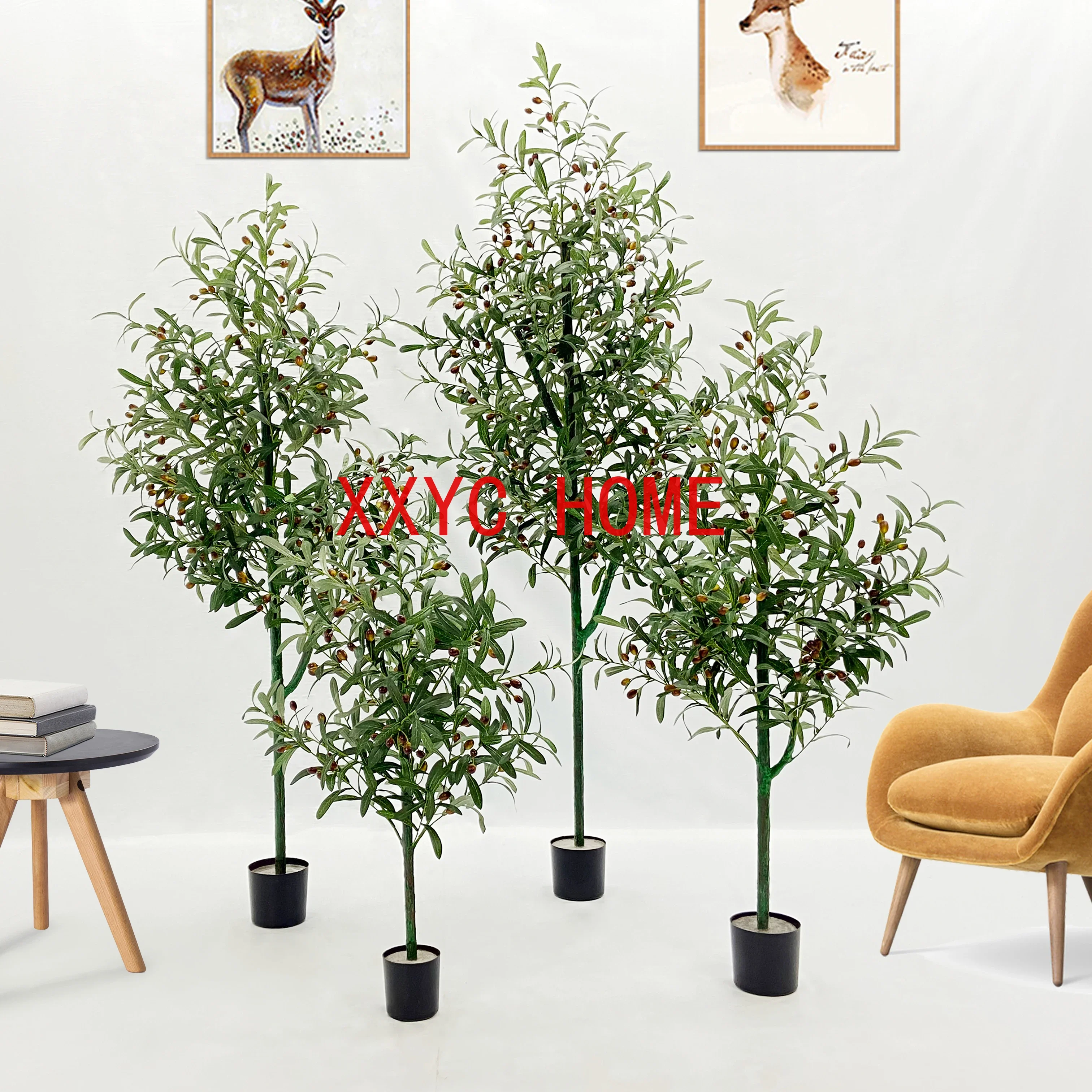 

Artificial Olive Branches,, Potted Branches, Office Living Room, Floor-standing , Home Decoration