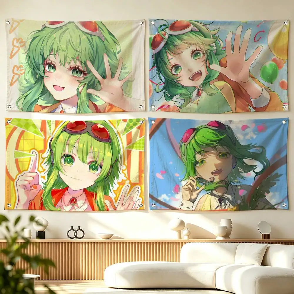GUMI Vocaloid Flags Wall Hanging Tapestry Outdoor Garage Room Decorative flag Background Blanket
