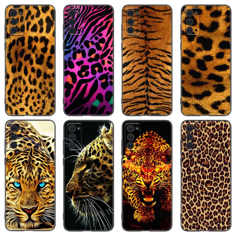 Custodia per telefono con stampa leopardata tigre per Samsung M30 M31 S Note 10 Lite 20 Ultra M11 M12 M21 M22 M23 M32 M33 M52 M53 J2 Pro J4 J6 + J8