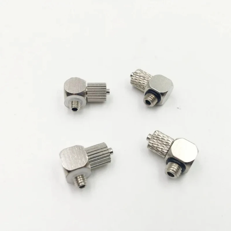 5Pcs PL6M5 Male Thread M3 M5 M6 - Tube 4mm 6mm Elbow Pneumatic Pipe Air Hose Quick Fitting Mini Connector Nickel Plated Brass