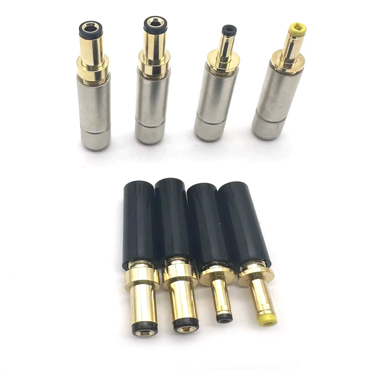 10pcs Carbon Fiber Copper Shell Gold Plated DC Power Plug DC3.5*1.35/5.5*2.1/5.5/2.5MM Male Jack Connector For Liner Power Cable