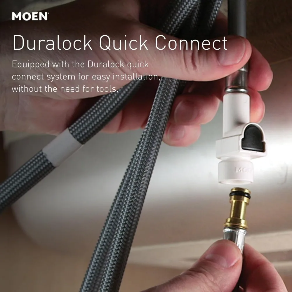 Moen Riley Touchless Sensor Torneira de cozinha pull-down com alça única e resistente ao ponto, modelo 7402EWSRS