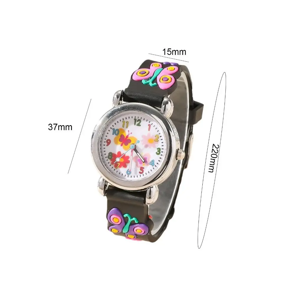 クリエイティブプラスチック時計バンド腕時計ラウンドカジュアルクォーツ時計かわいい漫画腕時計