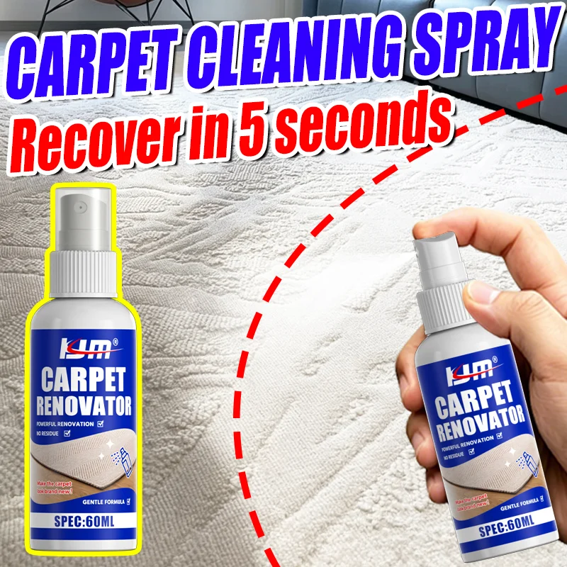 Quick Dry Carpet Cleaner Spray Rinse-Free Car Leather Fabric Sofa Pet Stain Grease Dust Spot Remover Multi Upholstery Wash Spray