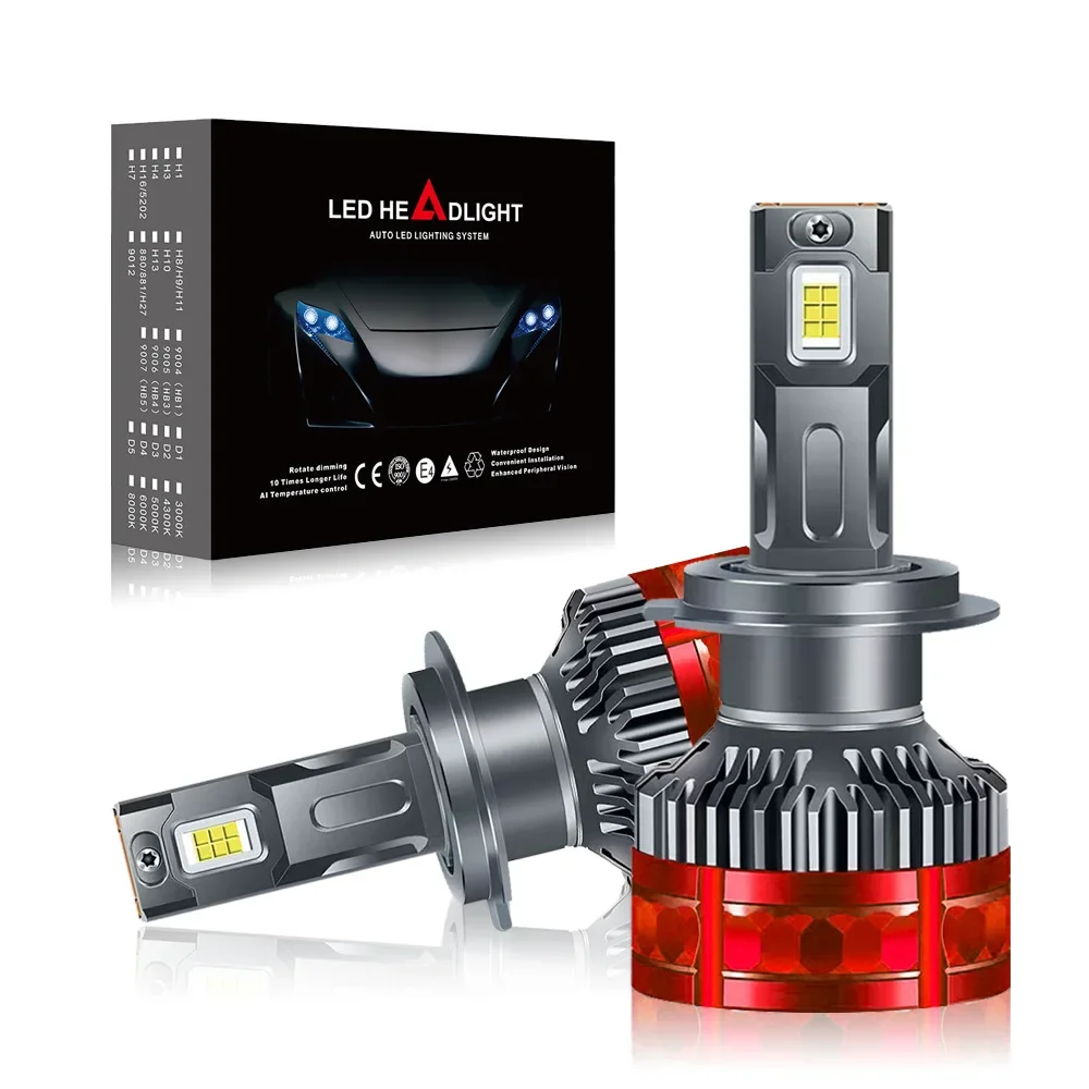 

Double copper tube led headlights modified high-brightness 65W high-power automotive led headlights new products