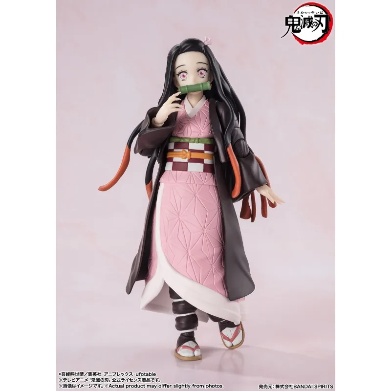 Bandai in Stock Original S.H.Figuarts SHF Demon Slayer Anime Figures Kamado Nezuko Action Figures Toys Collectible Model Gifts