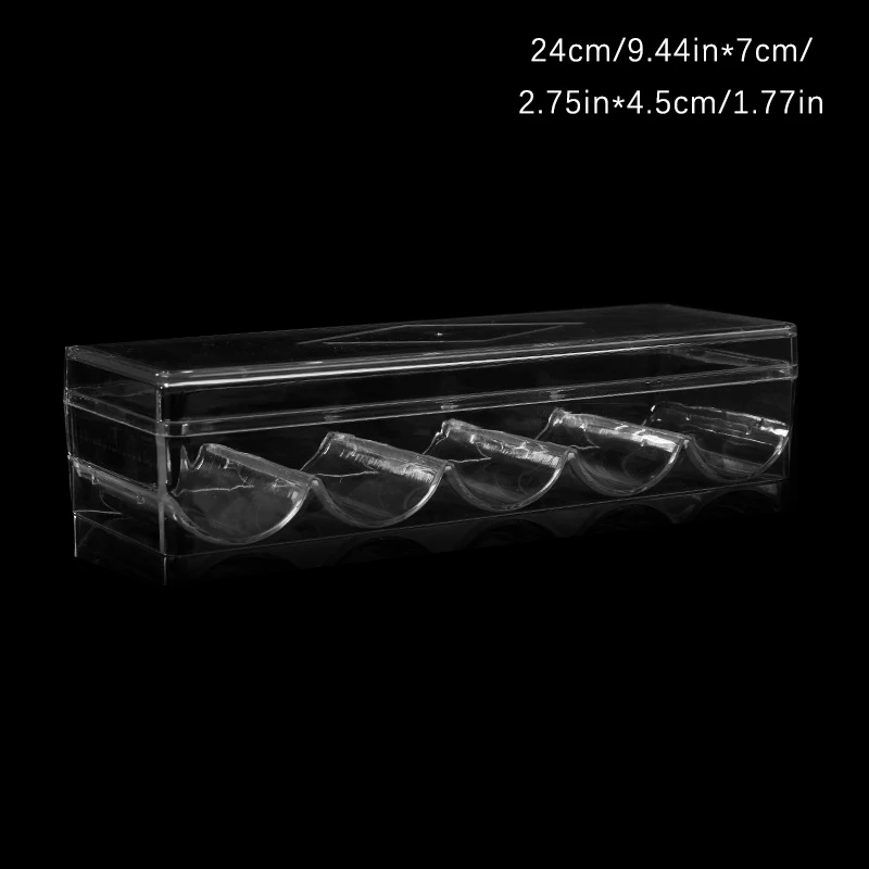 1 buah nampan chip Poker akrilik bening tahan lama Chip 100 tempat kotak koleksi kerajinan