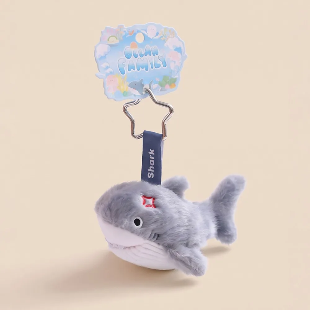 Cartoon Stuffed Animal Ocean Animal Plush Soft Plushie Key Holder Shark Seal Keychain Kawaii 12cm Turtle Keychain Friend Gift