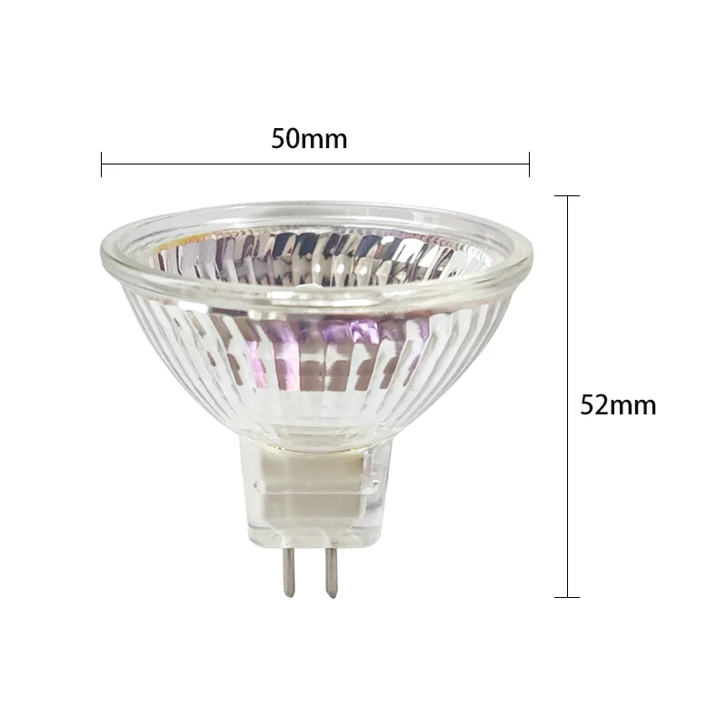 Mr16 Halogeenlamp 50W 12V Duurzame Hoge Output Halogeen Gloeilamp 2-Pins Gu4 Basis Geschikt Voor Landschap Verlichting,