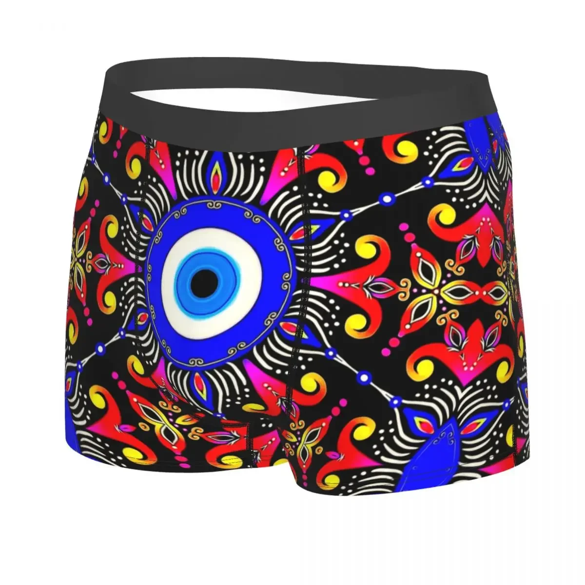 Mediterranean Evil Eye Underwear Men Printed Custom Turkish Amulet Culture Boxer Briefs Shorts Panties Breathable Underpants