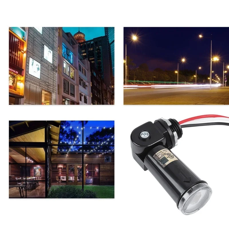 Saklar Fotoelektrik Kontrol Sensor Cahaya LED 120V Otomatis Nyala/Mati Untuk Lampu Luar Ruangan