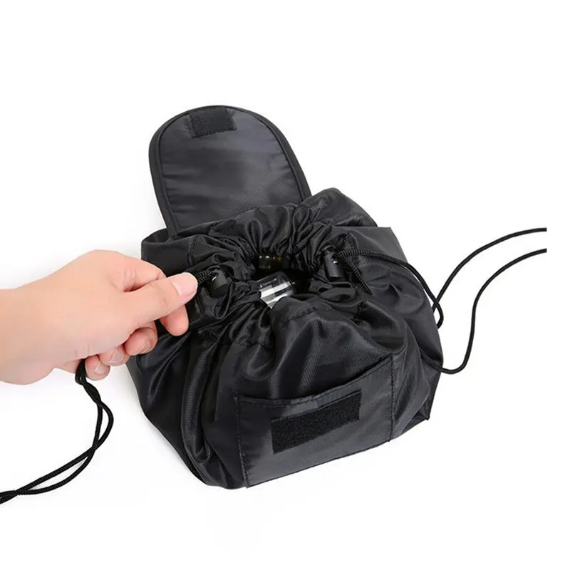 50X62CM Drawstring Elastic Makeup Storage Bag Women Portable Travel Black Large Capacity Portables Handbag Storage-Bags Trendy