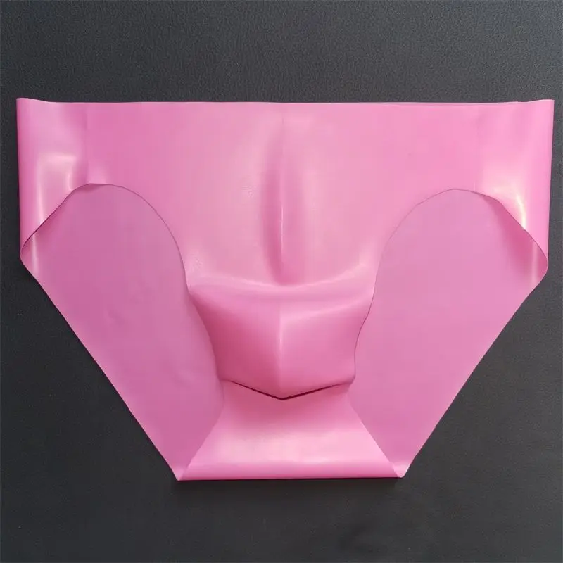 Mens Underwear Briefs Latex for Men Bulge with Pouch Hombre Black Underpants Boys Soft Sexy Male Panties Dance Club Wear Elastic