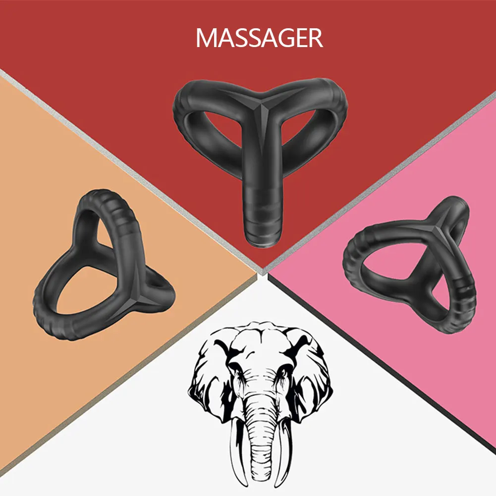 Black Silicone Cock Ring Delay Ejaculation Semen Lock Ring Reusable Cockring Men Penis Ring Sex Toys for Couples