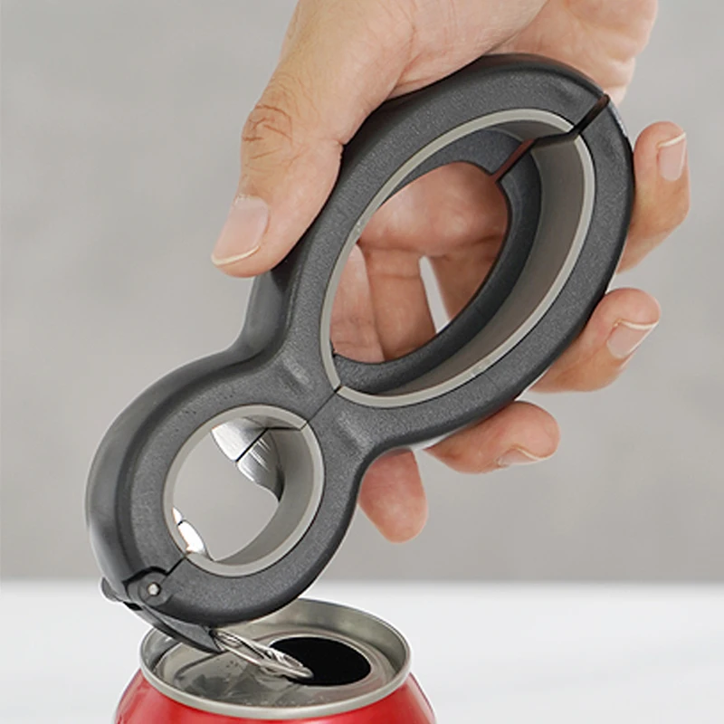 

6 in 1Manual Can Opener Non-Slip Jar Opener with Silicone Gripper Easy Opener Bottle Opener for Jars, Wine, Beer and other