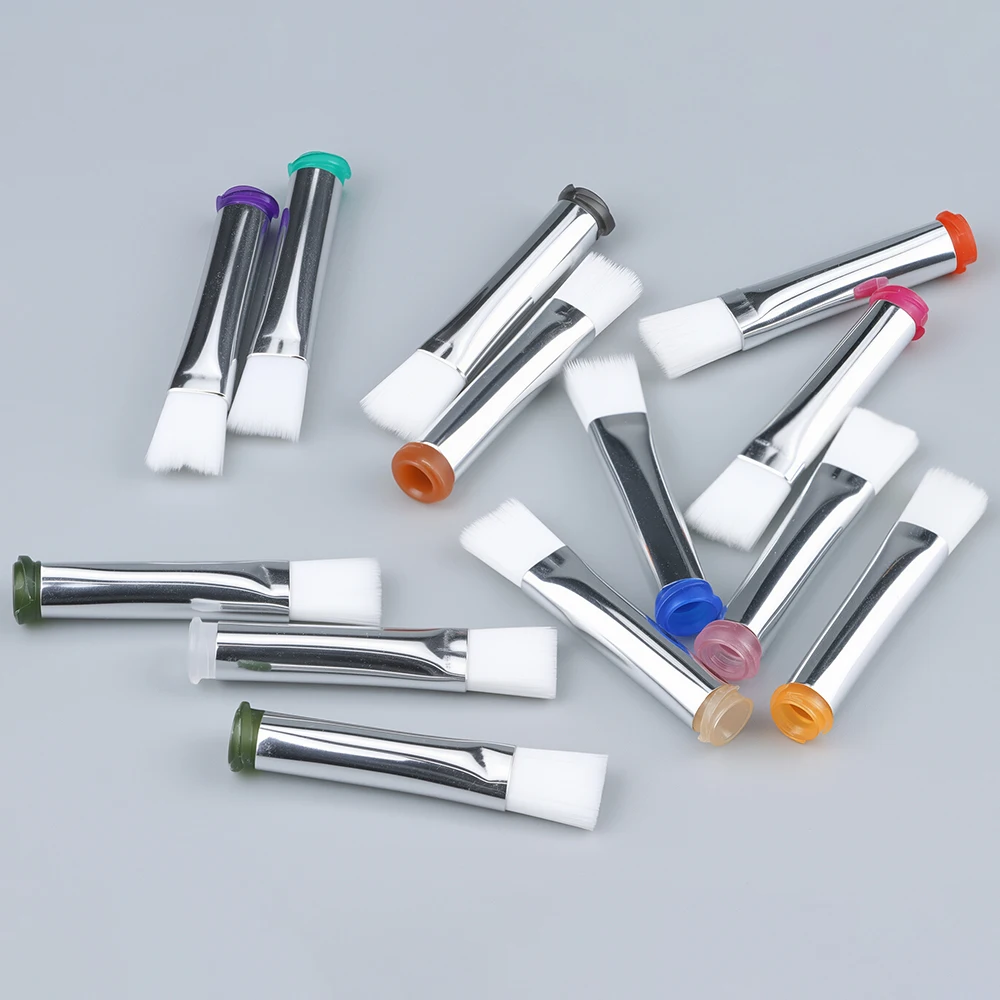 5 adet 7-8mm düz ağız yumuşak fırça iğne dağıtım enjeksiyon iğnesi hassas akıtma makinesi tutkal kaplama iğne