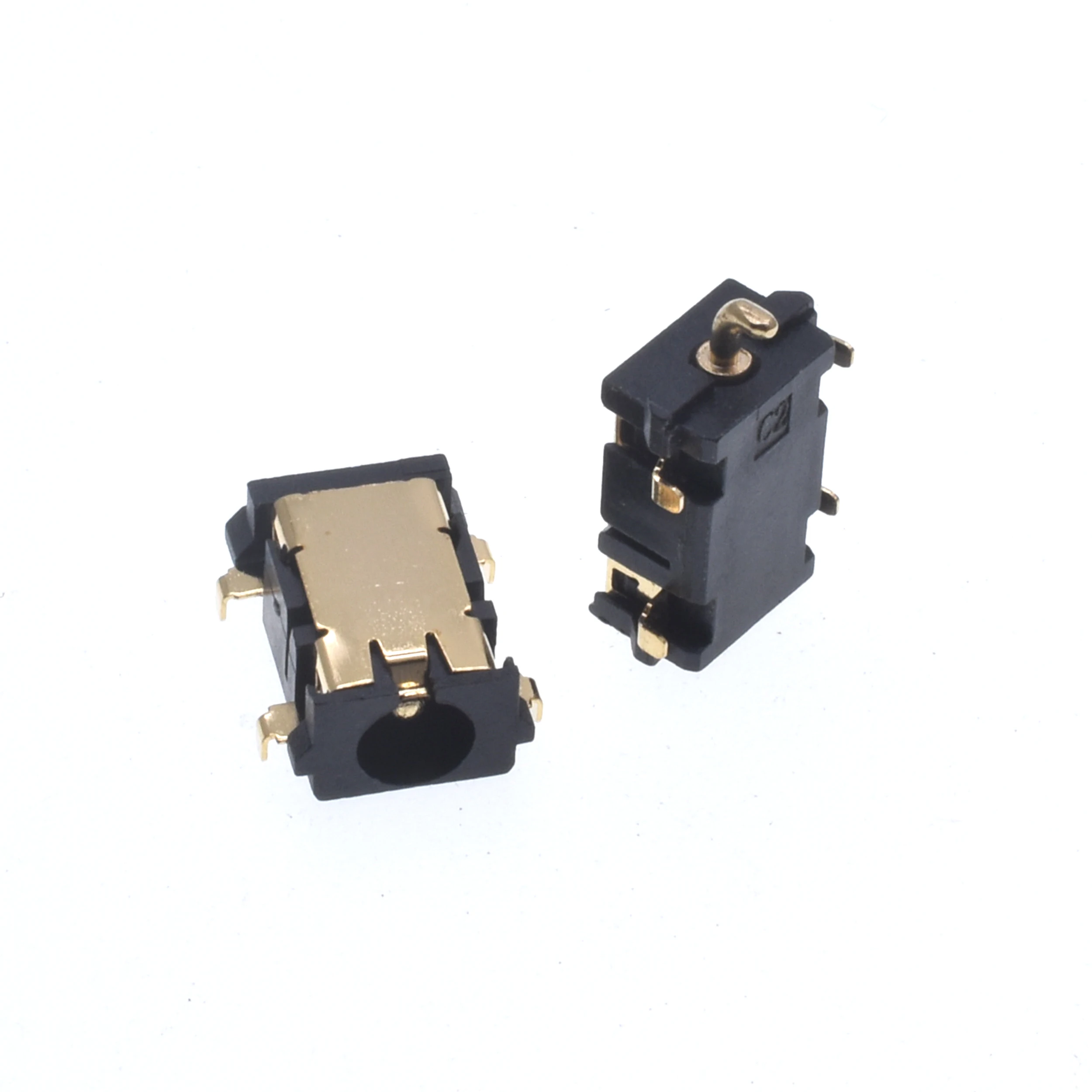 10Pcs ROHS BLACK DC power socket DC-058/361 sink plate 3.5 * 1.3MM gold-plated DC power interface digital accessory DC socket
