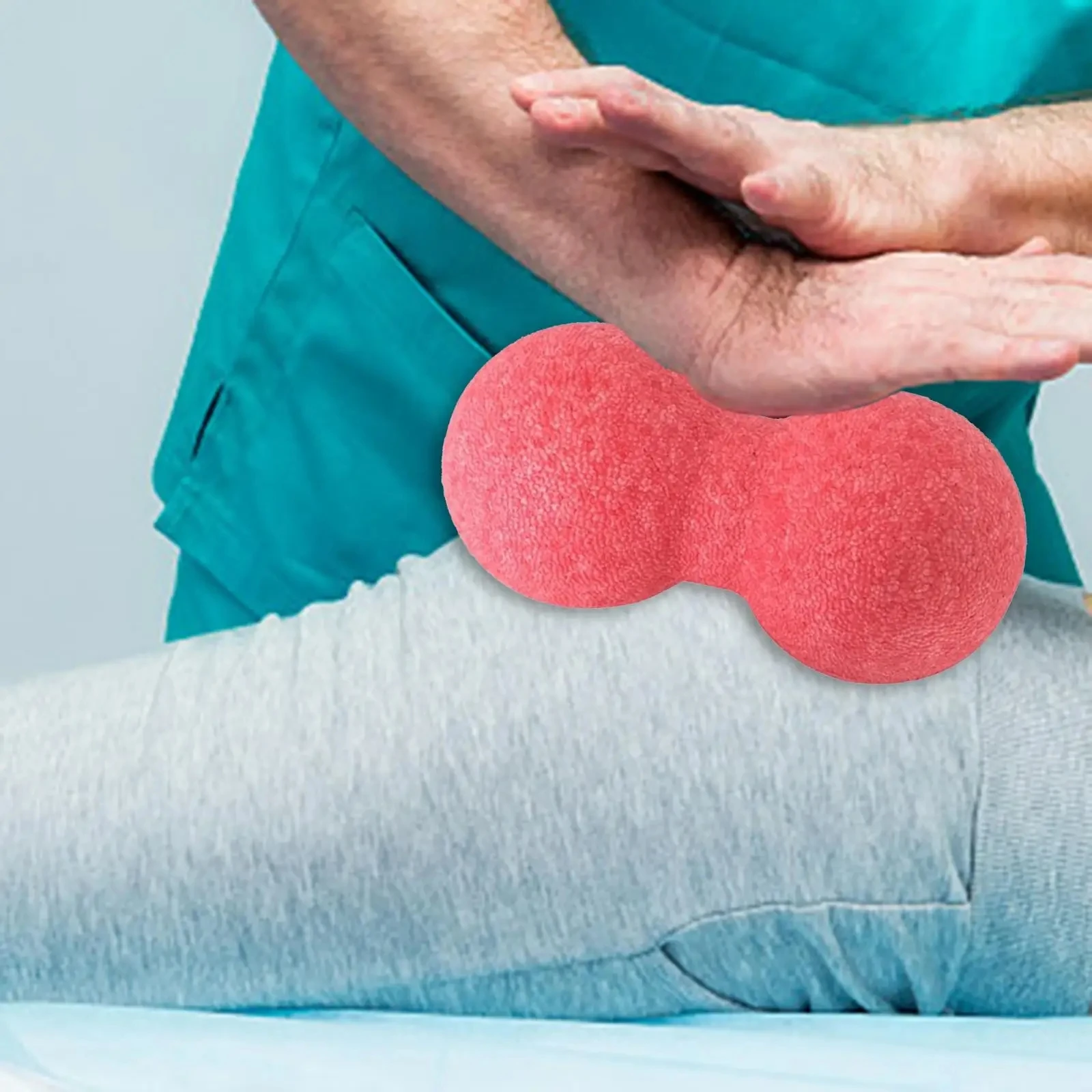 Hochdichter Massageball, Erdnuss-Massageball, doppelter langer Hockeyball, Massagerollerball für die Muskelmassage mit tiefem Gewebe – Detail 13