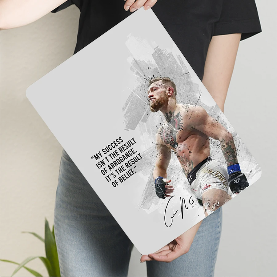 كونور مكجريجور ملهم إقتباس معدني جدار الفن UFC مقاتلة المعتقد تحفيزية ديكور للمنزل الصالة الرياضية تجريب الغرفة #3