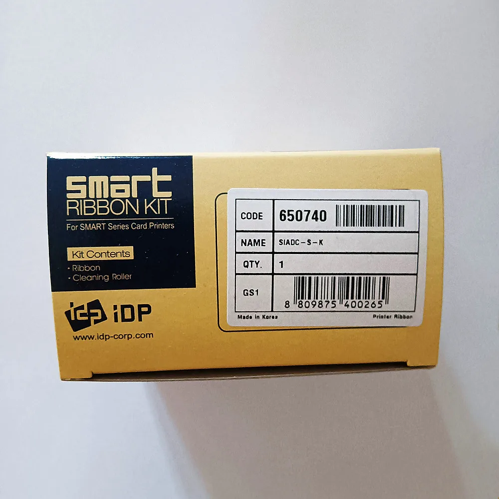 

Оригинальная черная лента из смолы 650740 с чистящим валиком, 12 000 карт/рулон