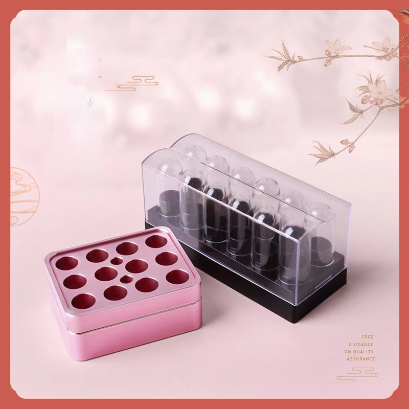 Diy Handmade Lipstick Material 12-hole Aluminum Sample Mold Self-made 9.3mm Small Sample Tube Lipstick Empty Tube Set