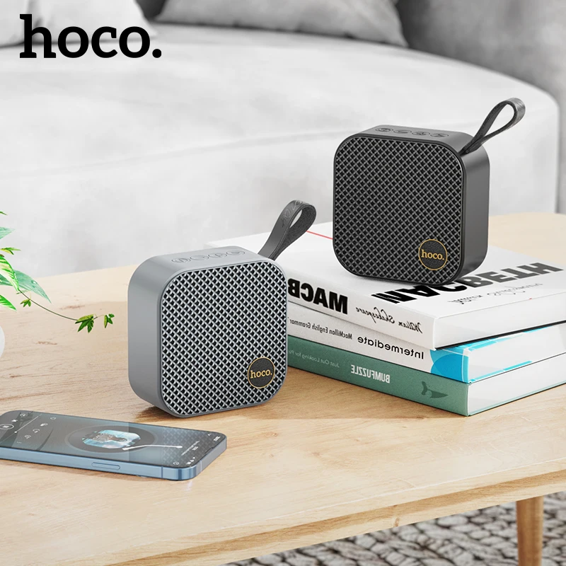 HOCO HC22 Bluetooth 5.2 52MM Stereo Speaker 5W Mini Outdoor Portable Wireless Speaker Support FM TF Card U Disk AUX HiFi Audio