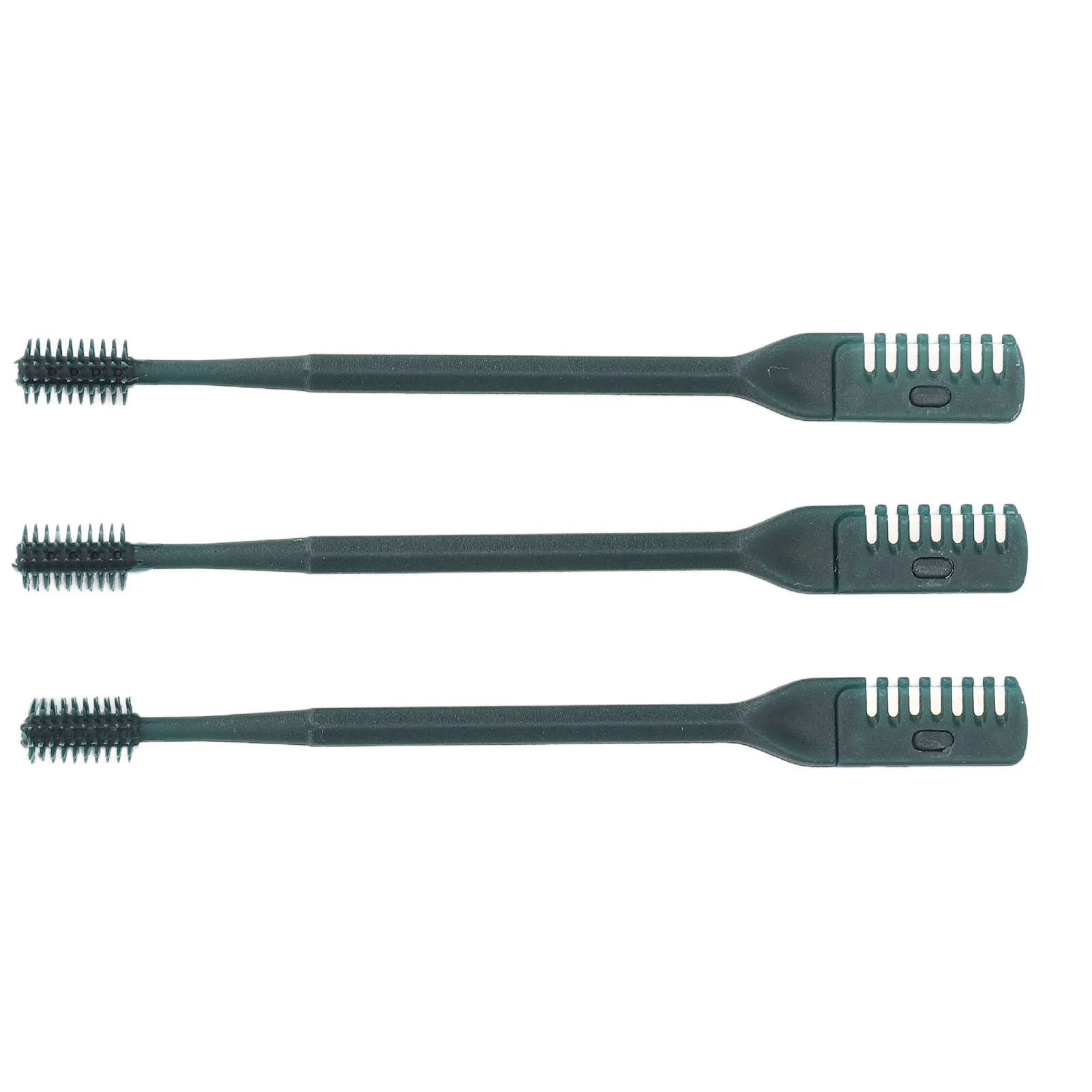 3 шт., ручной триммер для волос в носу, двойная головка, чистка ноздрей, безопасный защищенный нож для волос в носу, темно-зеленый, ручная машинка для стрижки волос в носу