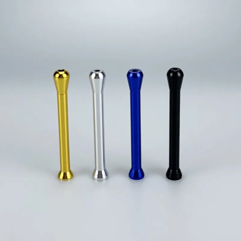 wholesale 3pcs 6pcs Aluminum Alloy Filter Pipe Mini Straw Metal Snuff tube High Quality Portable Smoke Snuff pipe Gifts for men