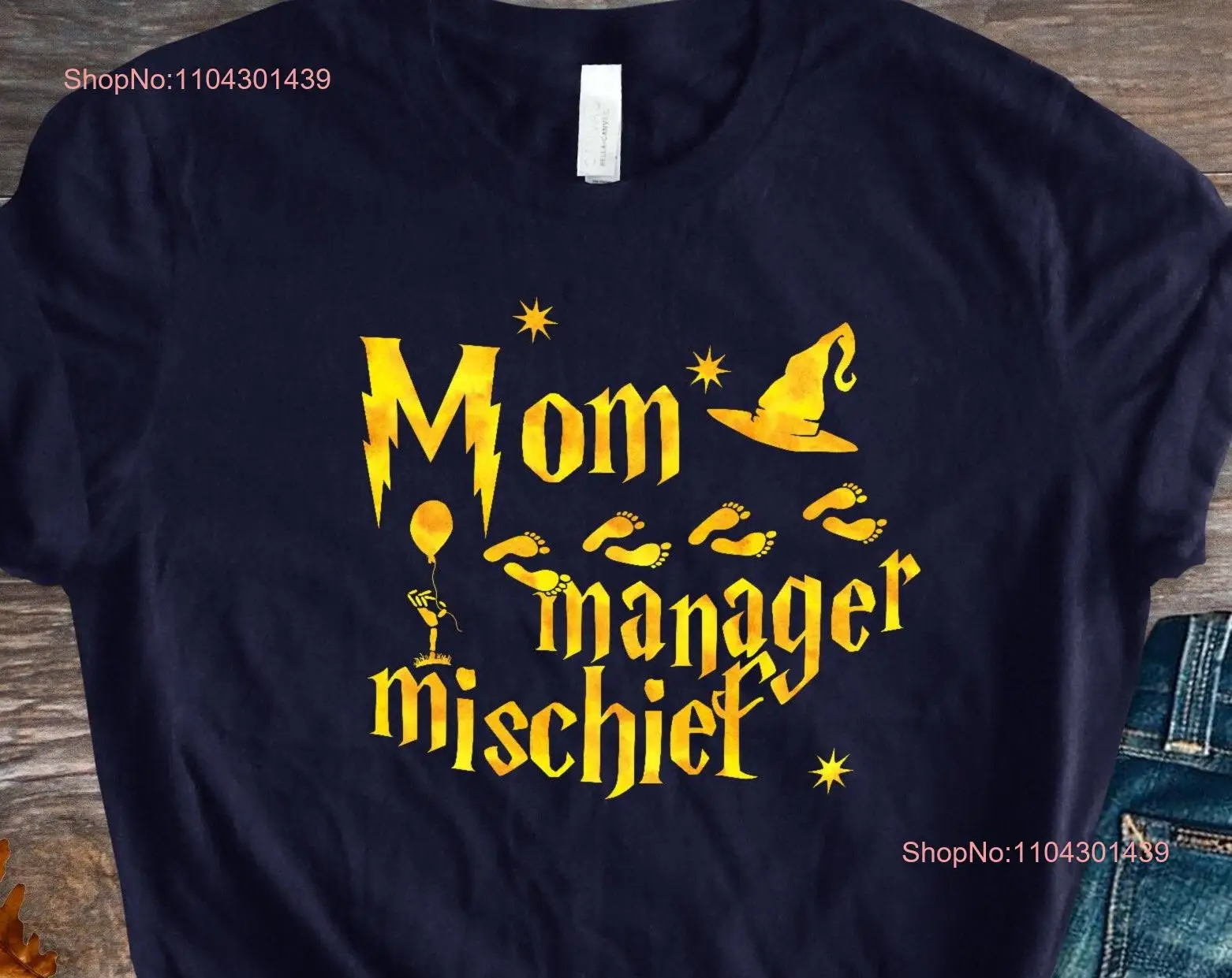 Mom Manager Mischief T Shirt Mother's Day Magical Fantastic Mama Wizard Outfit Funny Mother long or short sleeves