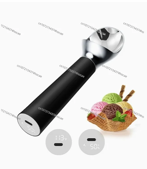 Thick‑Handle Metal Ice Cream Digging Tool, Sturdy Scoop Head for Hard Ice Cream
