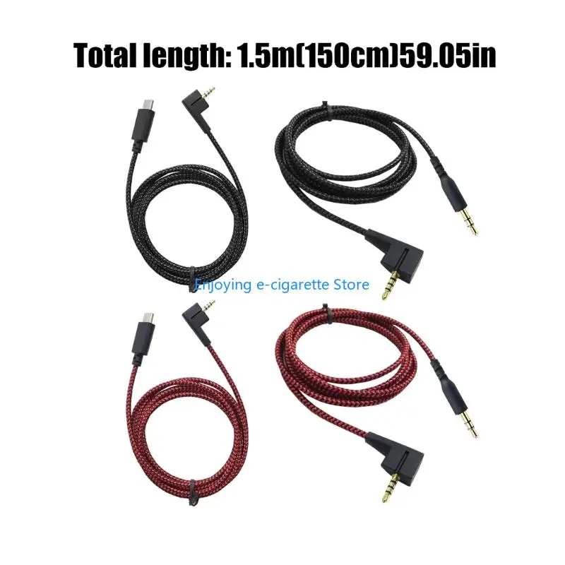 Professionelles Soundkabel für HD438/439/451/471i HD461Gi Headsets Kabeldraht 3,5 mm/Typ-C-Stecker Verbesserte Haltbarkeit Y4QF – Detail 6