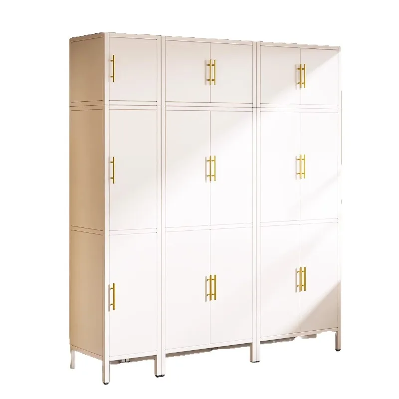 

Steel wardrobe household bedroom clothing quilt storage cabinet children floor wardrobe rental room dust storage hanger