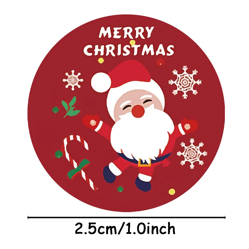 500pcs Merry Christmas Stickers Christmas Theme Seal Labels Stickers For DIY Gift Baking Package Envelope Stationery Decoration