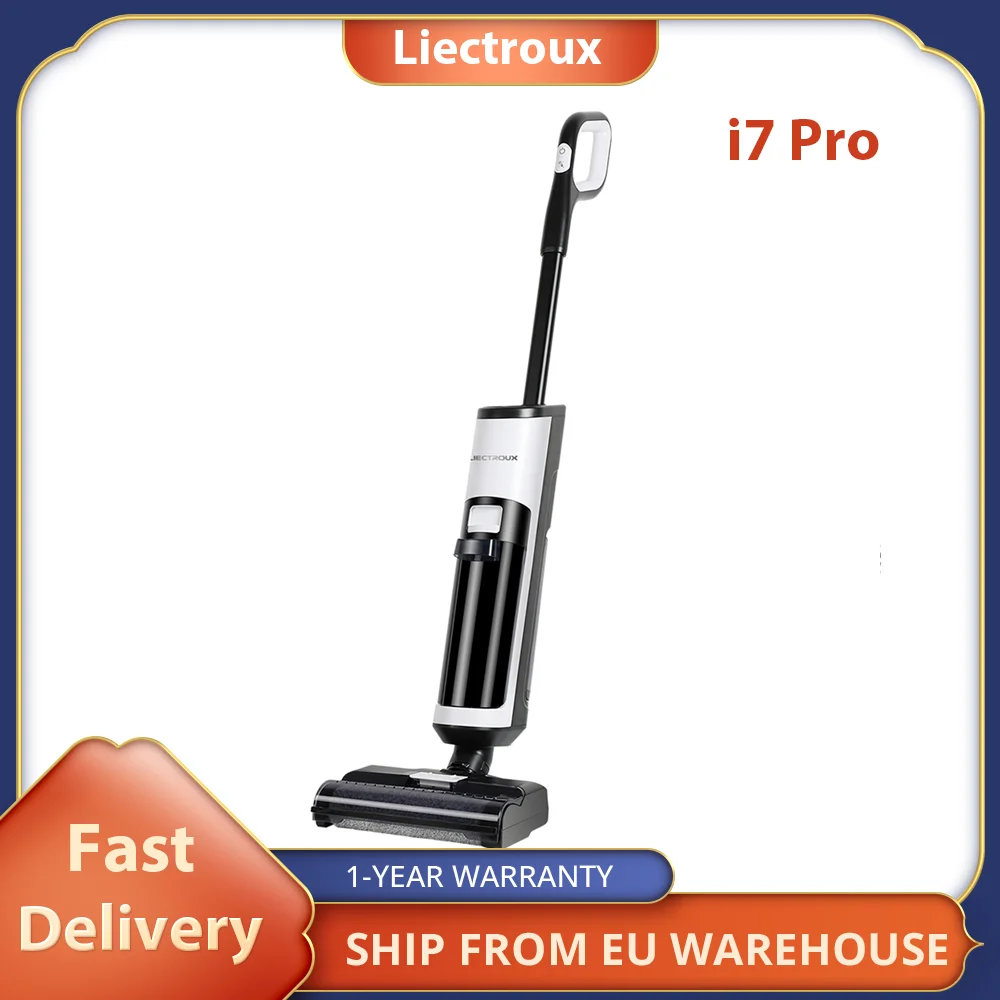 Liectroux i7 Pro Cordless Wet Dry Vacuum Cleaner, 14000Pa Suction, Self-Cleaning, Self-Drying, 600ml Water Tank 35 Mins  Runtime