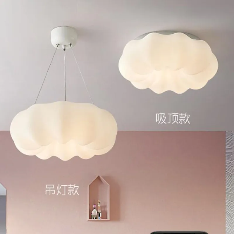 

Modern Cloud chandelier restaurant lamps living room creative pumpkin lamp Nordic simple children's room lamp white dimmable de